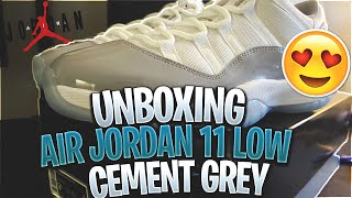 Air Jordan 11 Low Cement Grey Unboxing #airjordan11