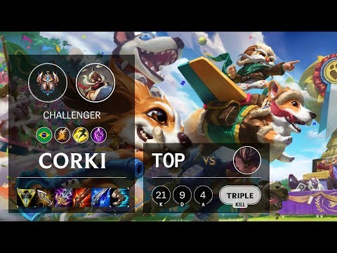 Corki Top vs Malphite - BR Challenger Patch 10.11