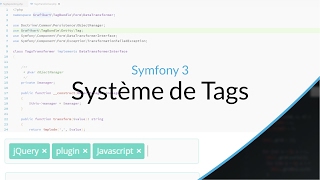 Tutoriel Symfony : Système de Tags