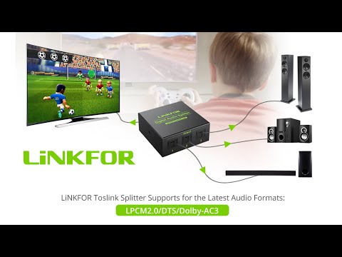 LiNKFOR |  Digital Optical Audio 1x3 Splitter Digital SPDIF Toslink Optical Fiber Audio Splitter