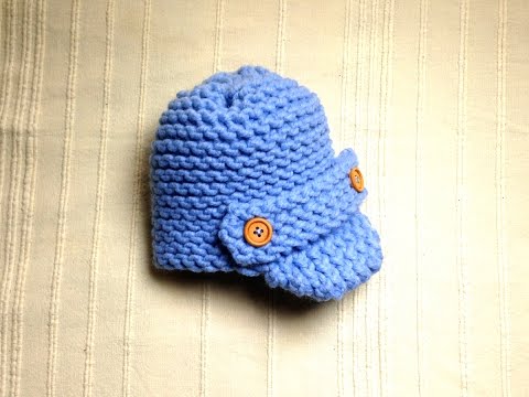 Cómo tejer con telar un gorro con visera para bebé (Tutorial DIY)