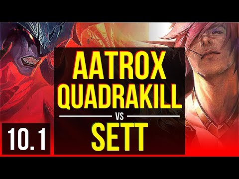 AATROX vs SETT (TOP) | Quadrakill, 6 early solo kills, KDA 18/1/5, 800+ games | Korea Master | v10.1