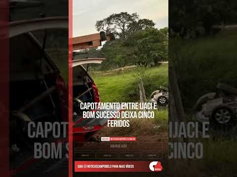 Capotamento entre Ijaci e Bom Sucesso deixa cinco feridos #Shorts