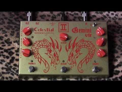 Celestial Effects GEMINI II VTR Vibraton Tremolo Reverb 3 in one box of amient love