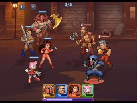 Sega Heroes #2 Stages 7-11: Death Adder, Knuckles, Amy Rose & Blaze Fielding gameplay