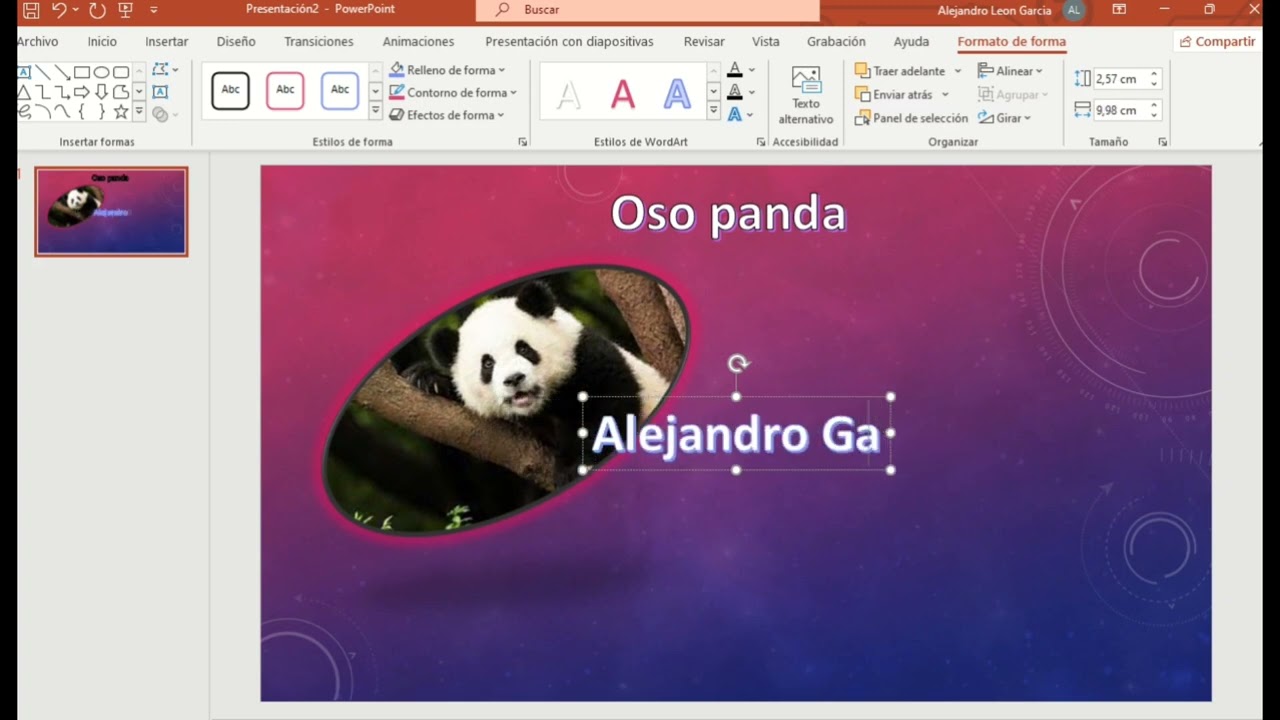Presentación de animal en PowerPoint