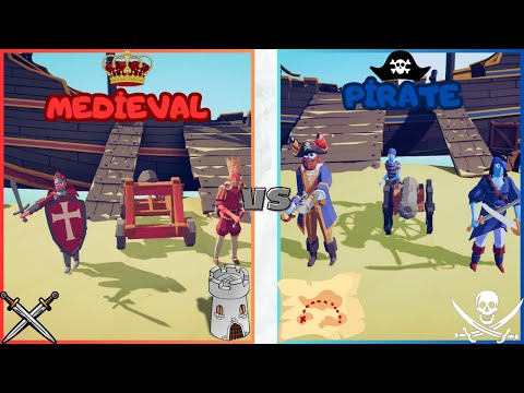MEDİEVAL TEAM vs PİRATE TEAM l Totally Accurate Battle Simulator TABS