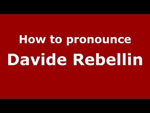 How to pronounce Davide Rebellin (Italian/Italy)  - PronounceNames.com