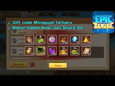 Epic Treasure Gift code Mingguan | Buruan Login Banjir Char SS