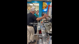 CEO works as a barista