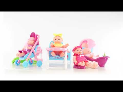 Tsomtto 12\" Baby Doll Play Set Carrier Crossbody Baby Doll Diaper Bag Girl Pretend...