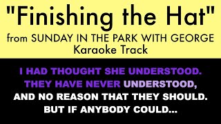 "Finishing the Hat" from Sunday in the Park with George - Karaoke Track with Lyrics on Screen