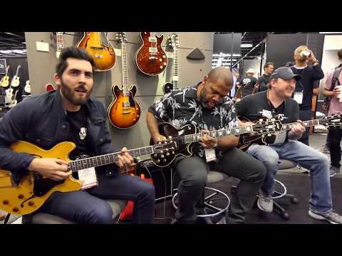 Kirk Fletcher, Ariel Posen, Josh Smith - Slow Blues Jam - Collings Guitar Booth NAMM 2019