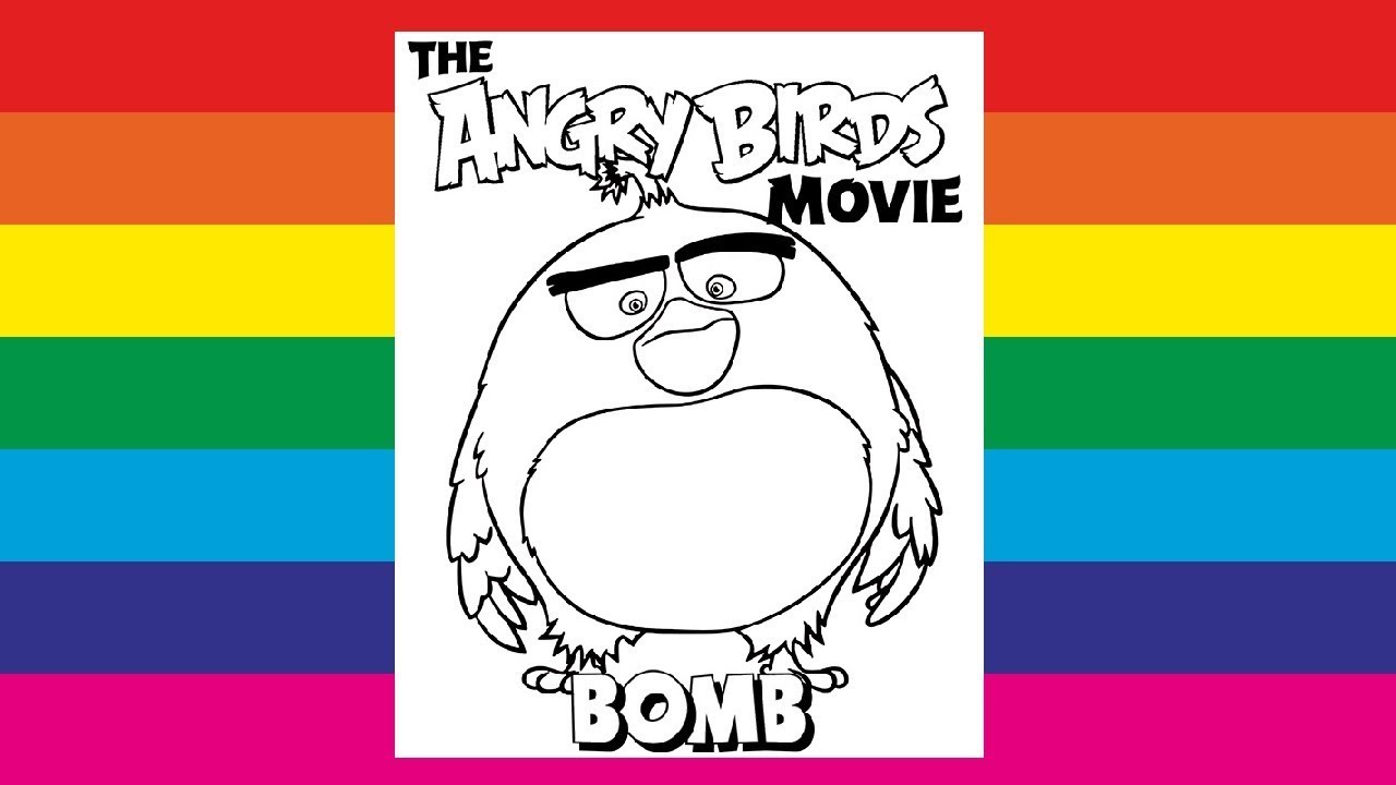Art The Angry Birds Movie BOMB coloring book