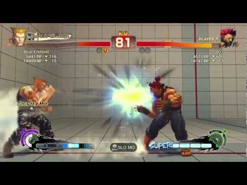 SSFIVAE~ Guile (Blue Emblem)  vs. Akuma (qal03) HD