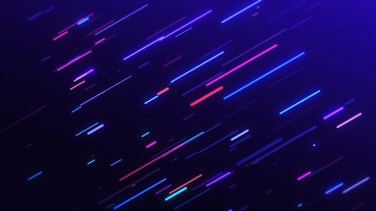 Rounded Neon Multicolored lines Animation Background Video | Footage | Screensaver
