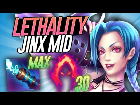 FULL LETHALITY JINX MID DOES SO MUCH DAMAGE!! - League of Legends