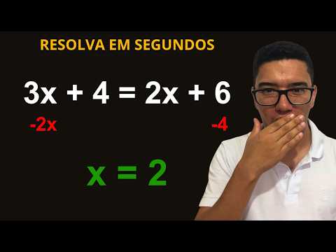 🔴😌 Resolva Equações em Menos de 5 Segundos - Truque Incrível!