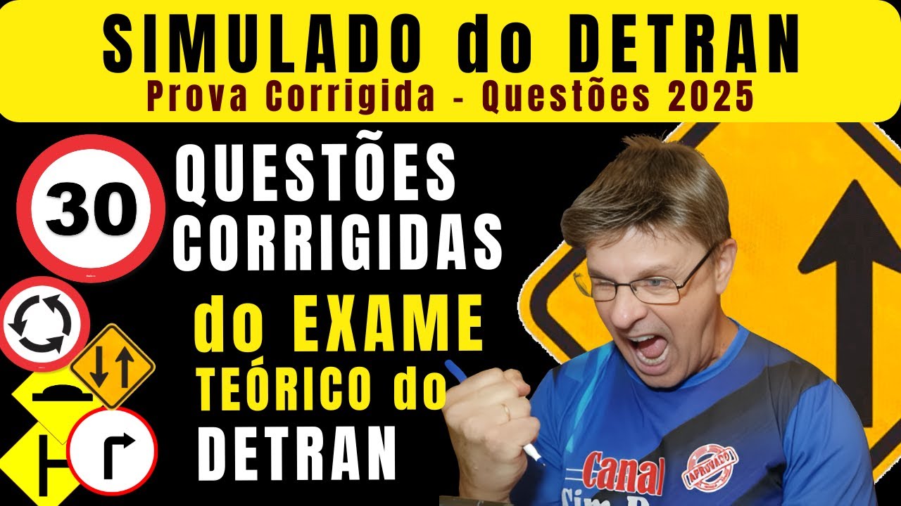 TRAFFIC LEGISLATION 2025. SIMULATION OF THE MOST ASKED QUESTIONS DETRAN 2025. DETRAN TEST 2025
