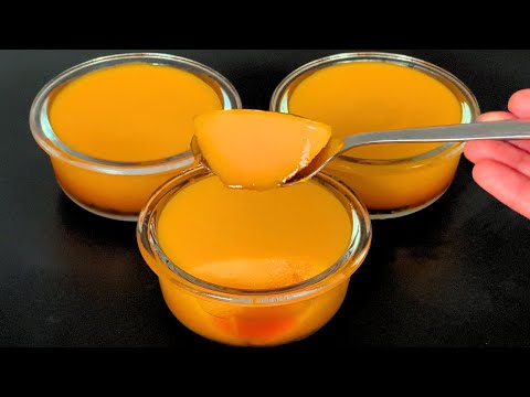 Just milk and pumpkin! The most delicious homemade dessert in 5 minutes! No baking! The trick!