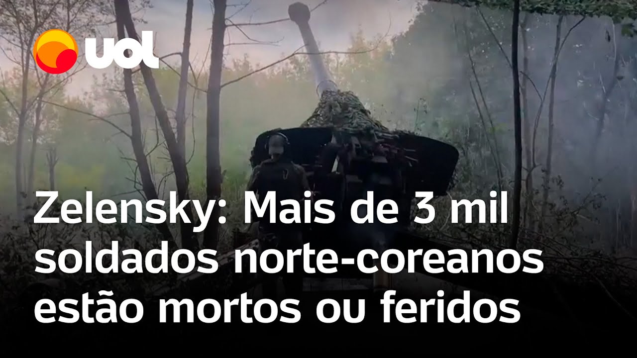 Guerra: Zelensky afirma que há mais de 3 mil soldados norte-coreanos mortos ou feridos na Rússia