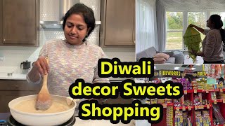 எங்க🏡புது வீட்டை தீபாவளிக்கு💥🪔Clean & Indian store Shopping பண்ணியாச்சு~ Diwali~Family Traveler VLOG
