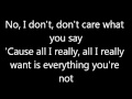 Demi Lovato - Everything You're Not Lyrics