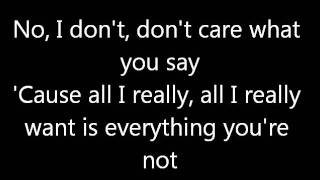 Demi Lovato - Everything You&#39;re Not Lyrics