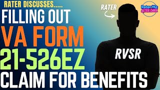 Showing how the VA form 21-526EZ form should be filled out.  (Similar for the online submission)