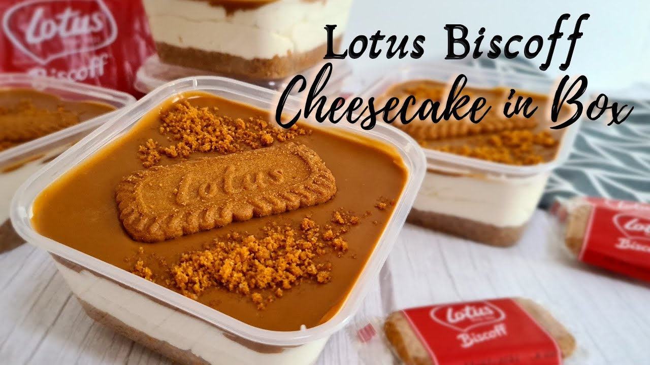 No Bake No Gelatine Lotus Biscoff Cheesecake In Box | Easy To Make | Dessert Box | Rahiza Dorah