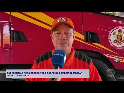 OCORRÊNCIAS REGISTRADAS PELO CORPO DE BOMBEIROS MILITAR  EM ALTO ARAGUAIA