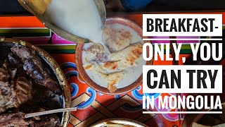 Ice for breakfast|Turning river ice into hot milk tea in Mongolia