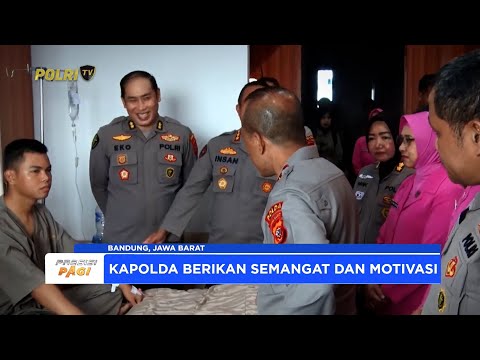 KAPOLDA JAWA BARAT JENGUK ANGGOTA TERLUKA SAAT PENGAMANAN SEPAK BOLA