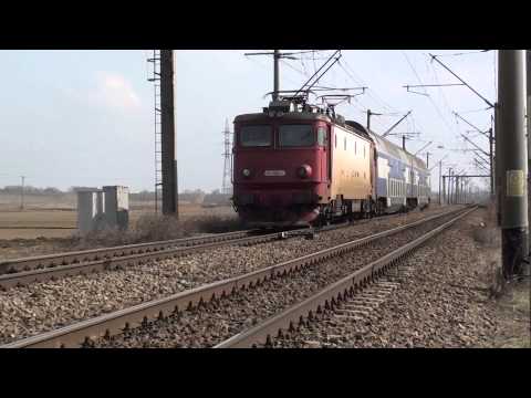 Locomotiva electrica 40-0666-4 cu R5605 Iasi - Suceava Nord - 8 martie 2014
