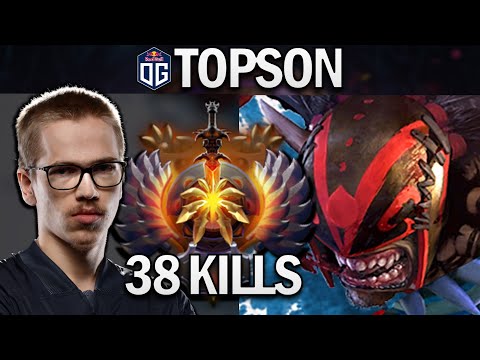 OG.TOPSON SMURF BLOODSEEKER WITH 38 KILLS - DOTA 2 7.28 GAMEPLAY