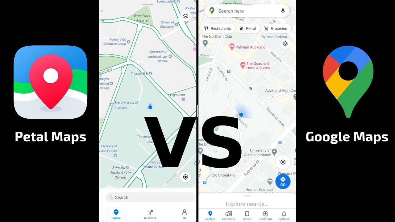 Petal Maps vs Google Maps & others