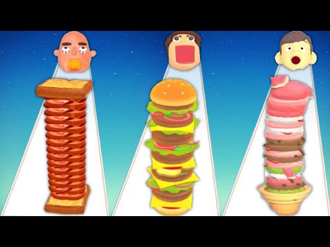 SANDWICH RUNNER vs BURGER RUSH vs ICE CREAM RUN - Triple Game