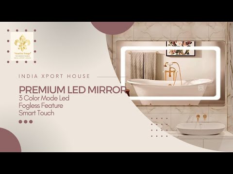 Wall Mounted Led Bathroom Mirrors  With Warm White Led Light