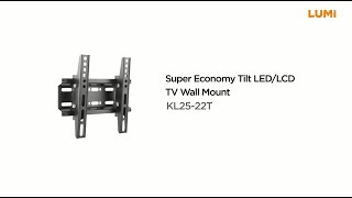 Super Economy Tilt LED/LCD TV Wall Mount | KL25-22T | LUMI