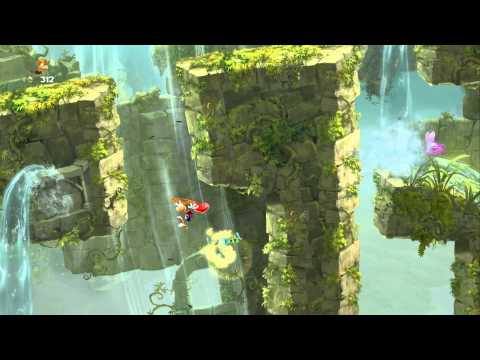 Rayman Legends 100% Walkthrough Part 8 - World 2 - 600 Feet Under & Castle in the Clouds