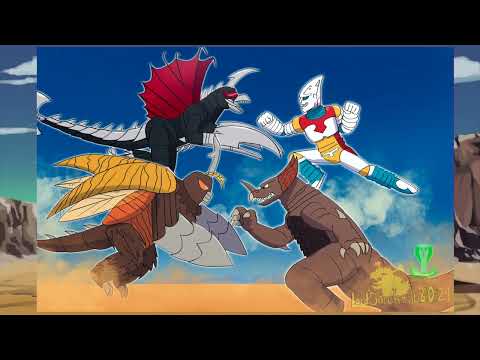 Omega Emperor Comic Dub - Gomora and Jet-Jaguar vs Gigan and Megalon