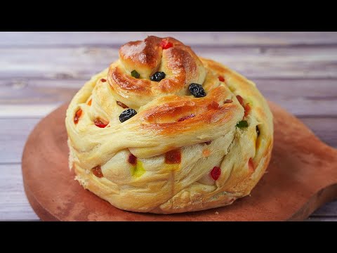 Soft Fluffy Fruit Bread Recipe | Homemade Sweet Bread Recipe