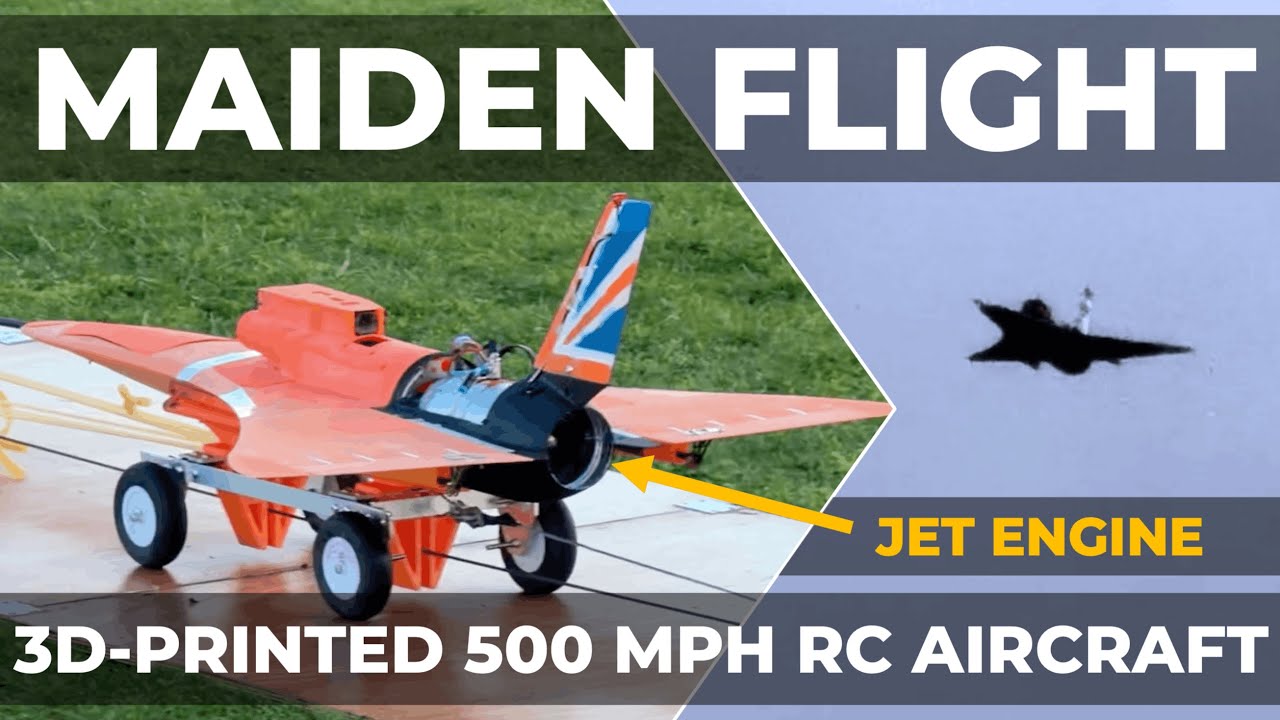 Flying the WORLDS FIRST 3D-printed Jet Turbine RC Aircraft! Kingfisher Mk2 Takes to the Skies - YouTube
