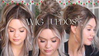How to Put YOUR Wig into a Bun + Ponytail Updos (HOLIDAY INSPO🎄🎅❤️)