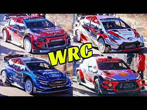 WRC Rallye Monte-Carlo 2019 - Sound Comparison: Toyota Yaris, Hyundai i20, Citroen C3, Ford Fiesta