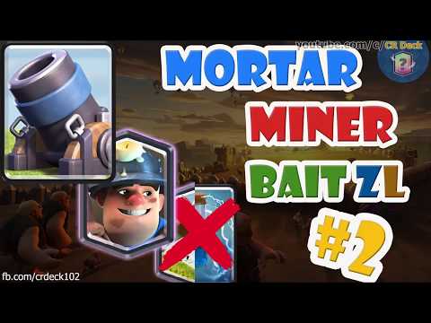Mortar Miner Bait ZL #2 🍤🍤🍤 Mortar Miner Bait with Ice Golem - Spear Goblin | ZL = Zap + Log