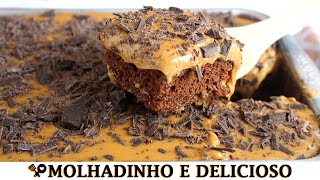 BOLO DE CHOCOLATE COM DOCE DE LEITE - RECEITAS QUE AMO