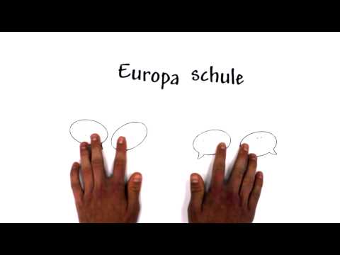 Schülerinnen und Schüler erklären die Europaschule