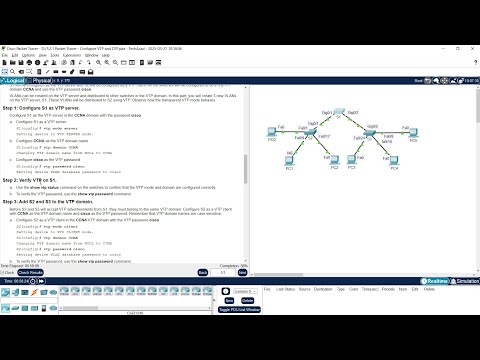 5.2.1 Packet Tracer - Configure VTP and DTP