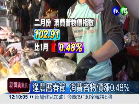 逢農曆春節 消費者物價漲0.48%